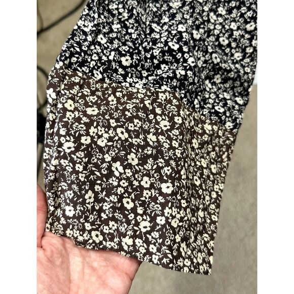 HATCH Women's Maternity Cotton Ditsy Floral Long Sleeve Jumpsuit Black Size 2 - Picture 8 of 16